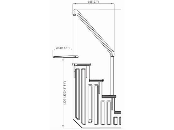 Escalier Simple Pour Piscine En Plastique -habitat Et Jardin - Image 2