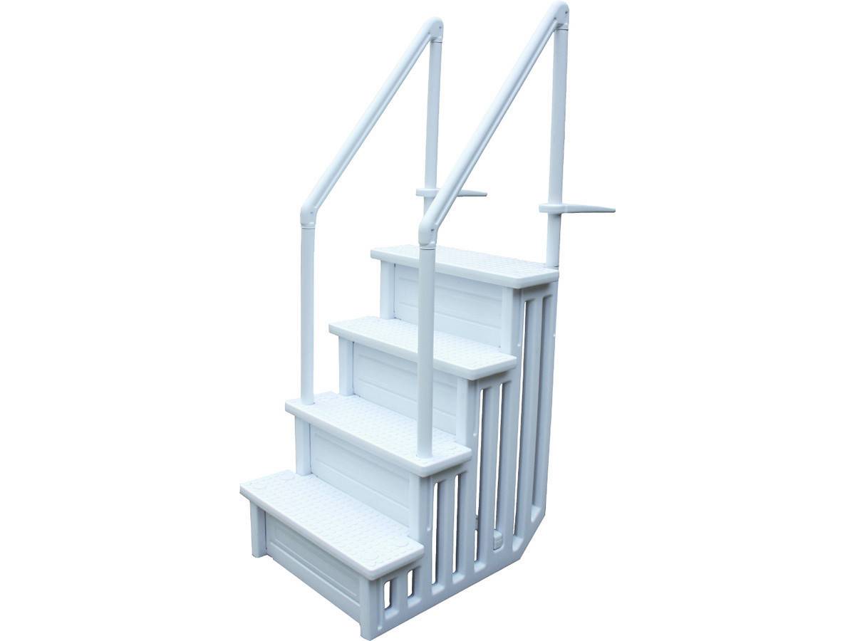 Escalier Simple Pour Piscine En Plastique -habitat Et Jardin - Image 1
