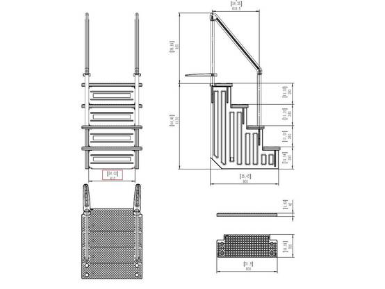 Escalier Simple Pour Piscine En Plastique -habitat Et Jardin - Image 3
