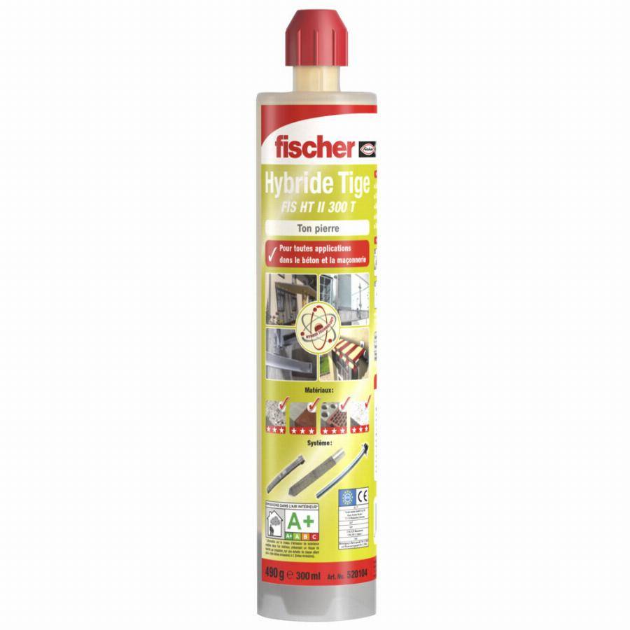 Fischer - Résine hybride FIS HT II 300T FISCHER Ton Pierre - cartouche 300 ml - 520104 - Image 1