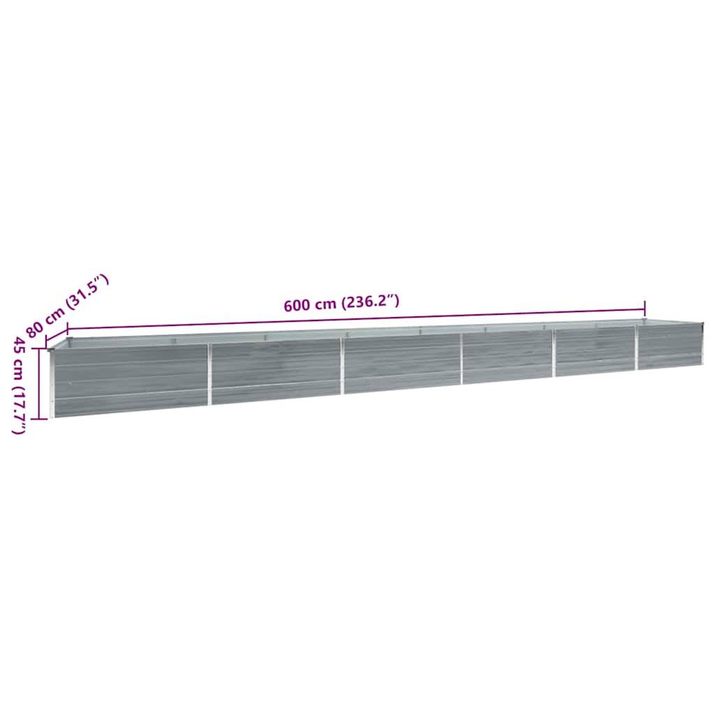Prolenta Premium - Jardinière acier gris  600 x 80 x 45 cm  - Prolenta premium p376.7 - Image 8