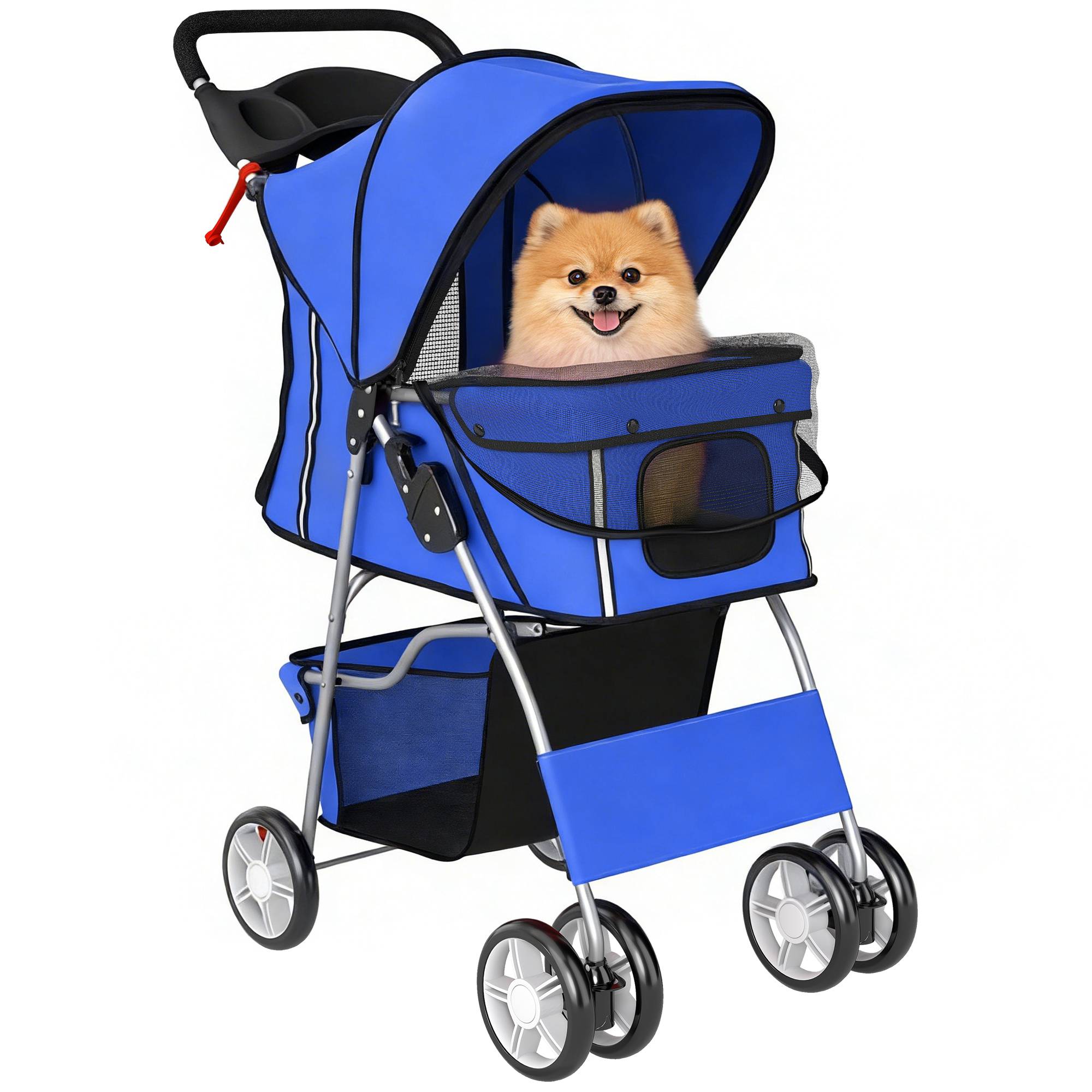 Sans Marque - Poussette chien/chat pliable -10 kg bleue - Image 1