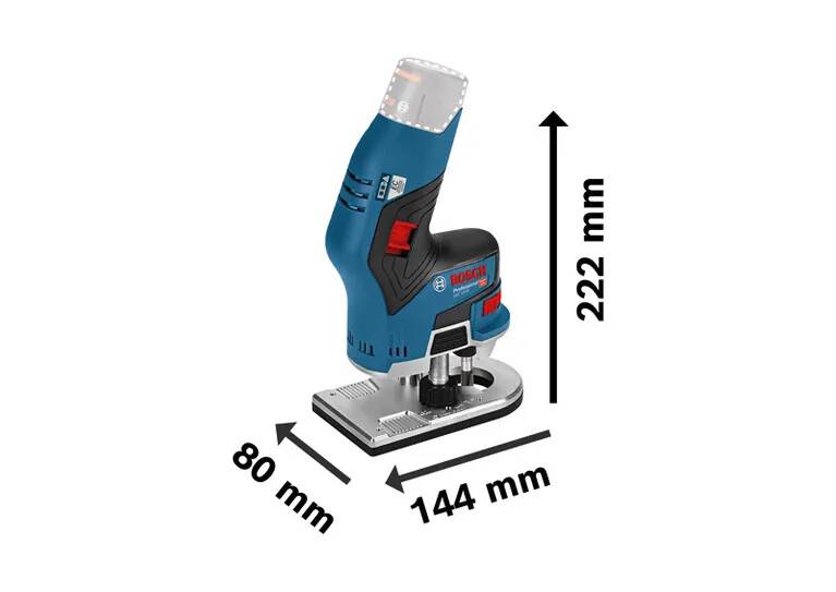 Bosch - Affleureuse sans fil GKF 12V-8Z - Ø6/8 mm - BOSCH - Sans batterie, ni chargeur - 06016B0002 - Image 2
