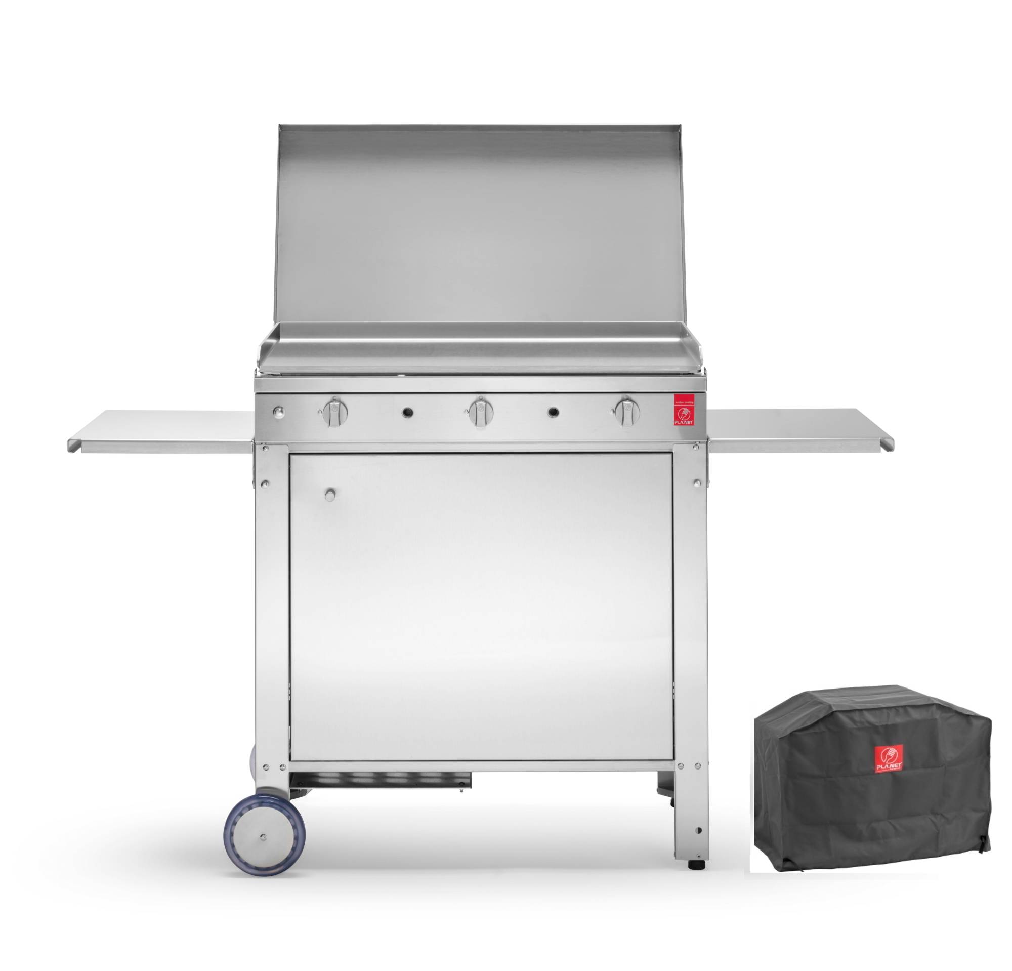 Plancha Planet - Plancha CHEF 80 Lisse + Chariot Fermé + Couvercle + Housse PLANET - Imagen 1