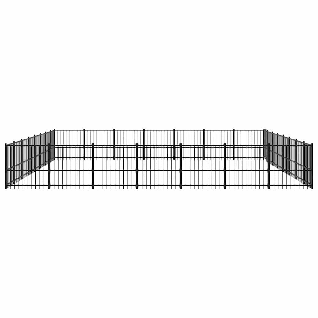 Vidaxl - Chenil d'extérieur pour chiens Acier 52,69 m² vidaXL 3124651 - Imagen 5