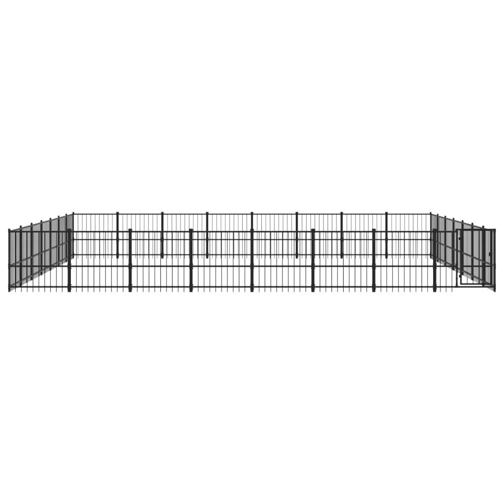 Vidaxl - Chenil d'extérieur pour chiens Acier 52,69 m² vidaXL 3124651 - Imagen 8