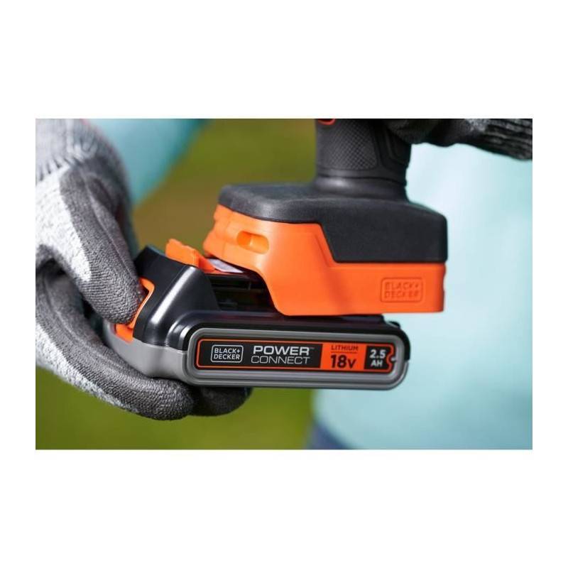 Black & Decker - Sécateur Black+decker - Batterie Lithium 18v 2ah - Capacité De Coupe 25mm - Gâchette De Sécurité - Imagen 3
