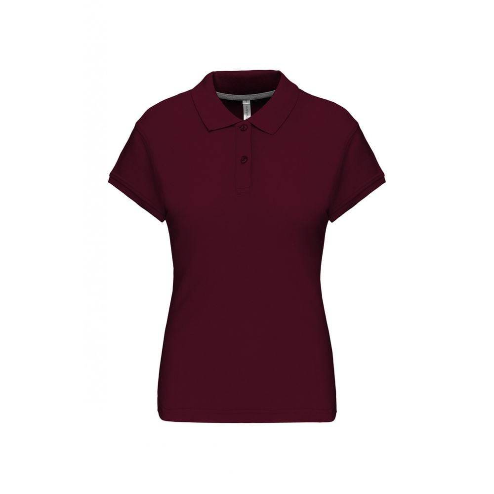 Polo de travail femme Kariban 100% coton Bordeaux XL - Image 1