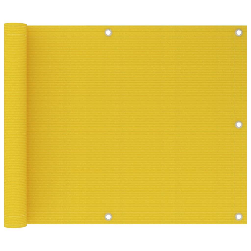 Helloshop26 - Écran de balcon brise pare vue protection confidentialité 75 x 600 cm PEHD jaune - Imagen 1
