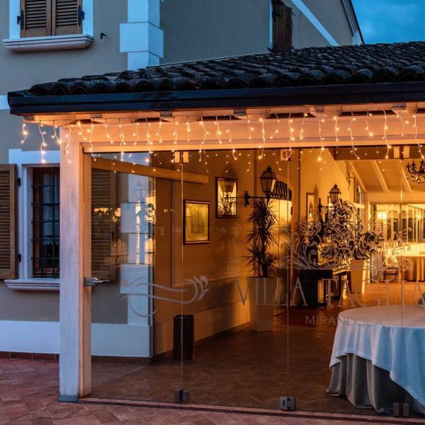 Lotti - Guirlande stalactite effet chute de neige 6M H40cm 200 LED blanc chaud 230V câble blanc Lotti - Imagen 4