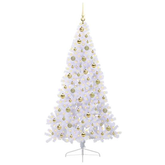 Vidaxl - Sapin de Noël artificiel avec 300 LED Blanc 180 cm PVC et Acier vidaXL 3426816 - Image 4