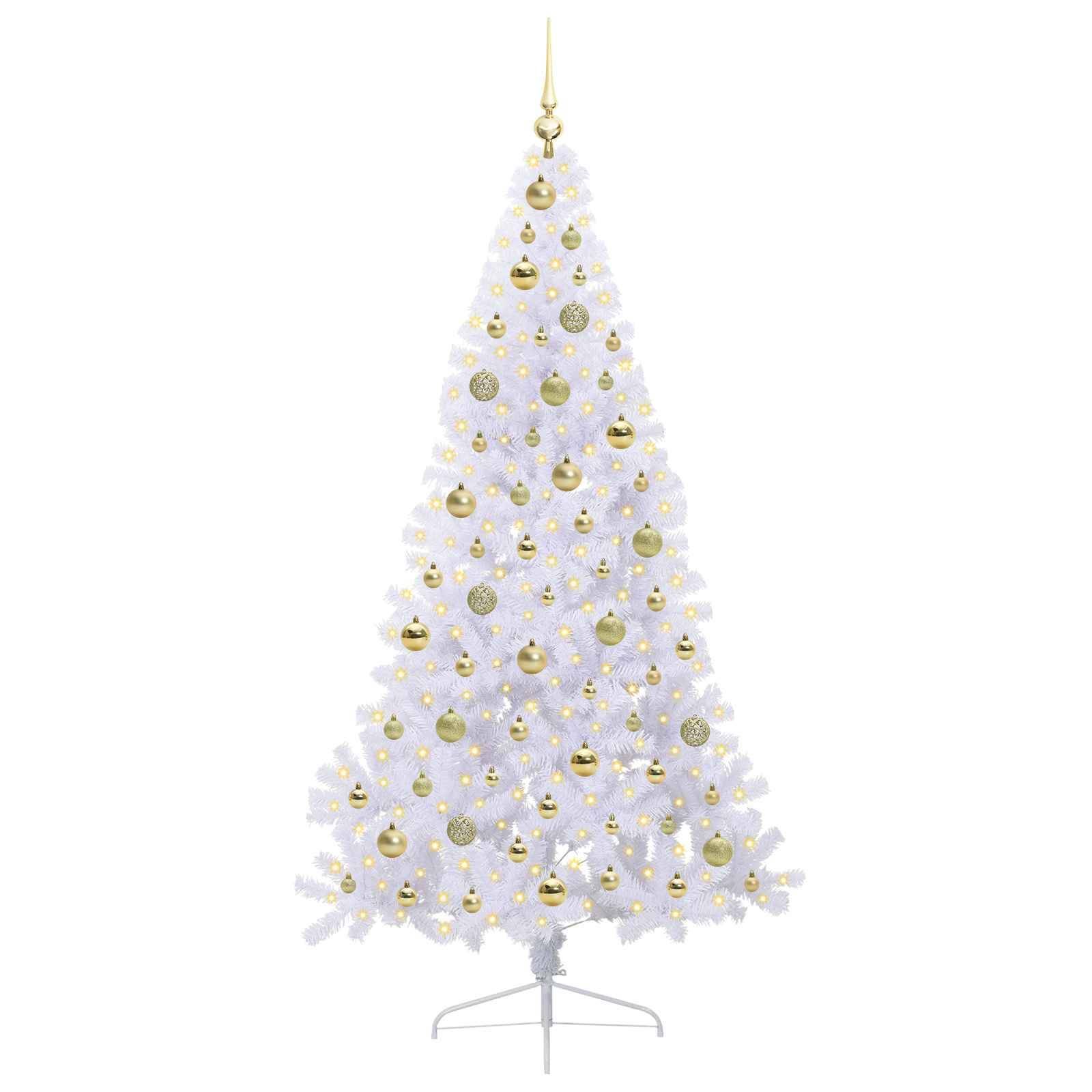 Vidaxl - Sapin de Noël artificiel avec 300 LED Blanc 180 cm PVC et Acier vidaXL 3426816 - Image 4