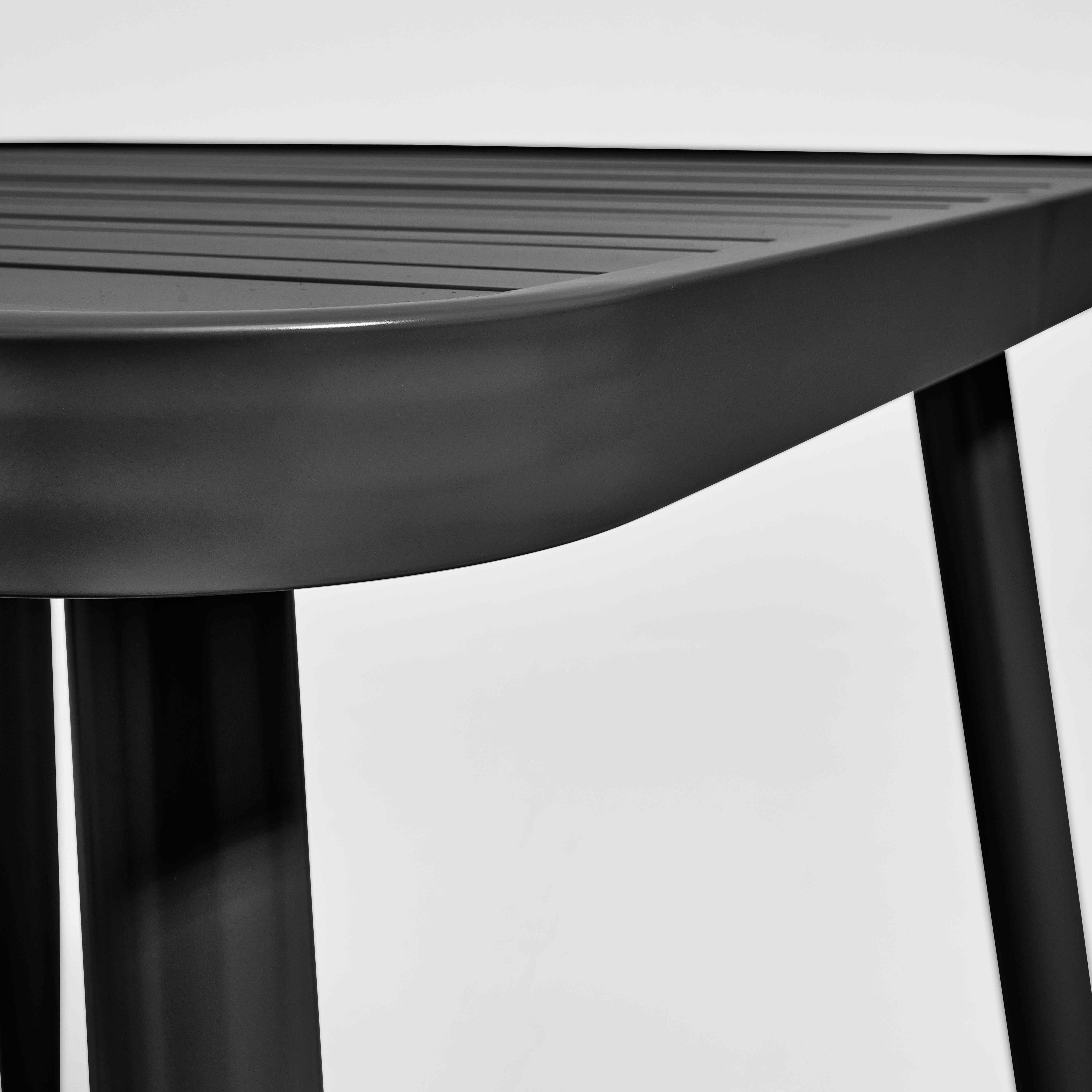 Oviala - Table de jardin rectangulaire en aluminium noir Bristol - Oviala - Imagen 4