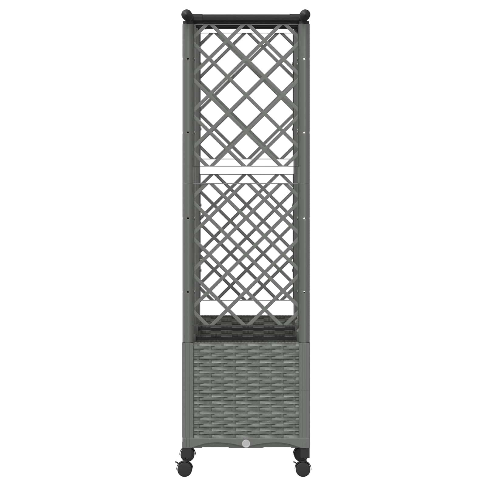 ComfortXL - Potager surélevé PP avec treillis support plantes grimpantes toit suspendu 163x40x142cm - ComfortXL Outdoor Living - Image 4
