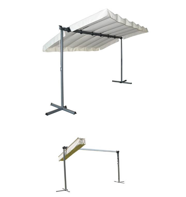 Habrita - Pergola marquise 3,60 x 2,50 m - toile pivotante et extensible Habrita - Imagen 9
