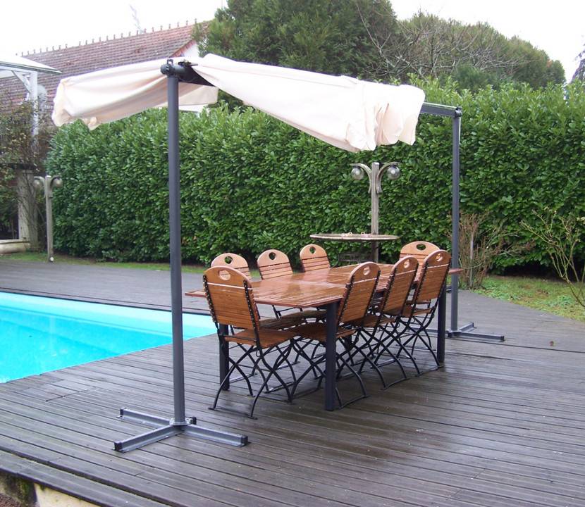 Habrita - Pergola marquise 3,60 x 2,50 m - toile pivotante et extensible Habrita - Imagen 4