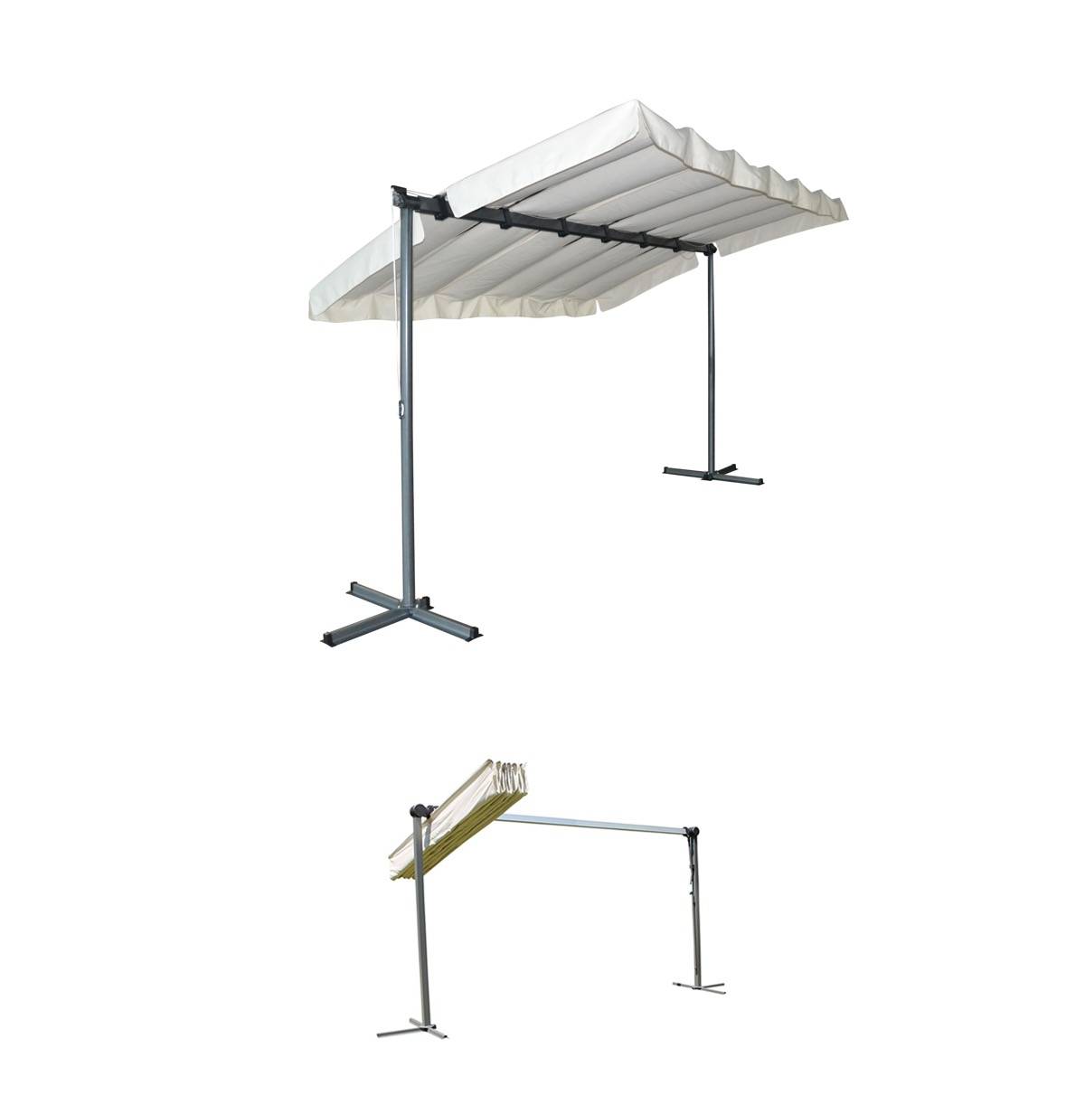 Habrita - Pergola marquise 3,60 x 2,50 m - toile pivotante et extensible Habrita - Imagen 1