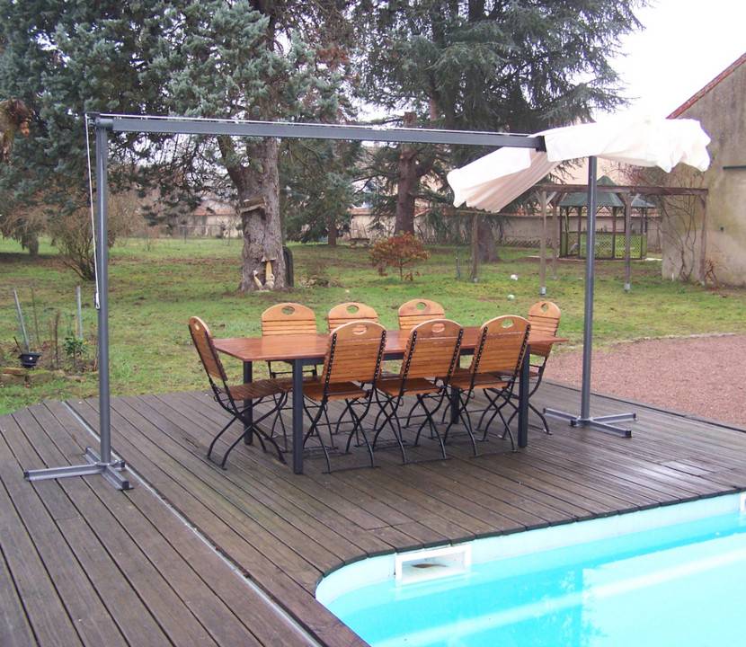 Habrita - Pergola marquise 3,60 x 2,50 m - toile pivotante et extensible Habrita - Imagen 5