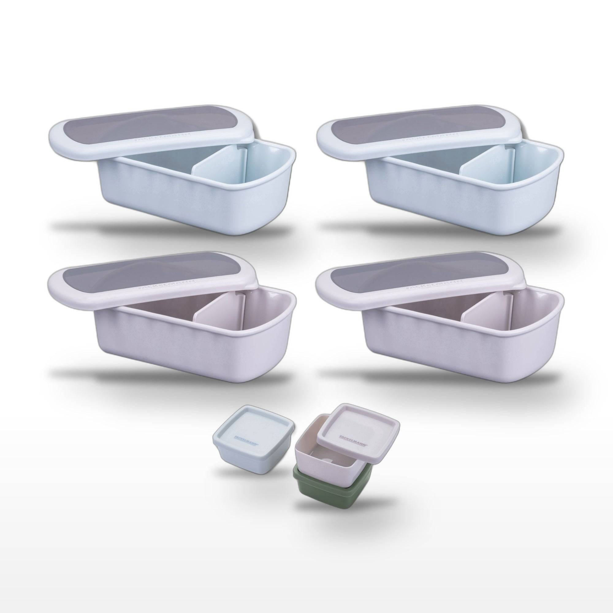 Lot de 4 lunch box 1L avec 3 boîtes à sauce Fackelmann Storage - Image 1