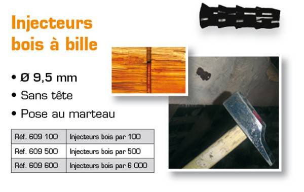 Dalep - LOT de 100 Injecteurs Bois DALEP Ø9.5MM - 609100 - Imagen 2
