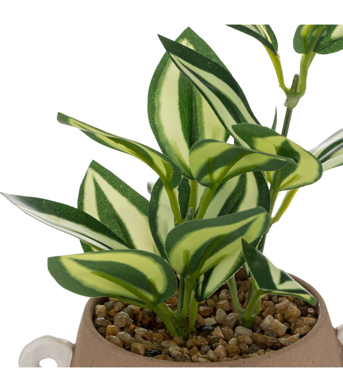 Plante artificielle pot en Céramique Cannelle H 21 cm - Imagen 2