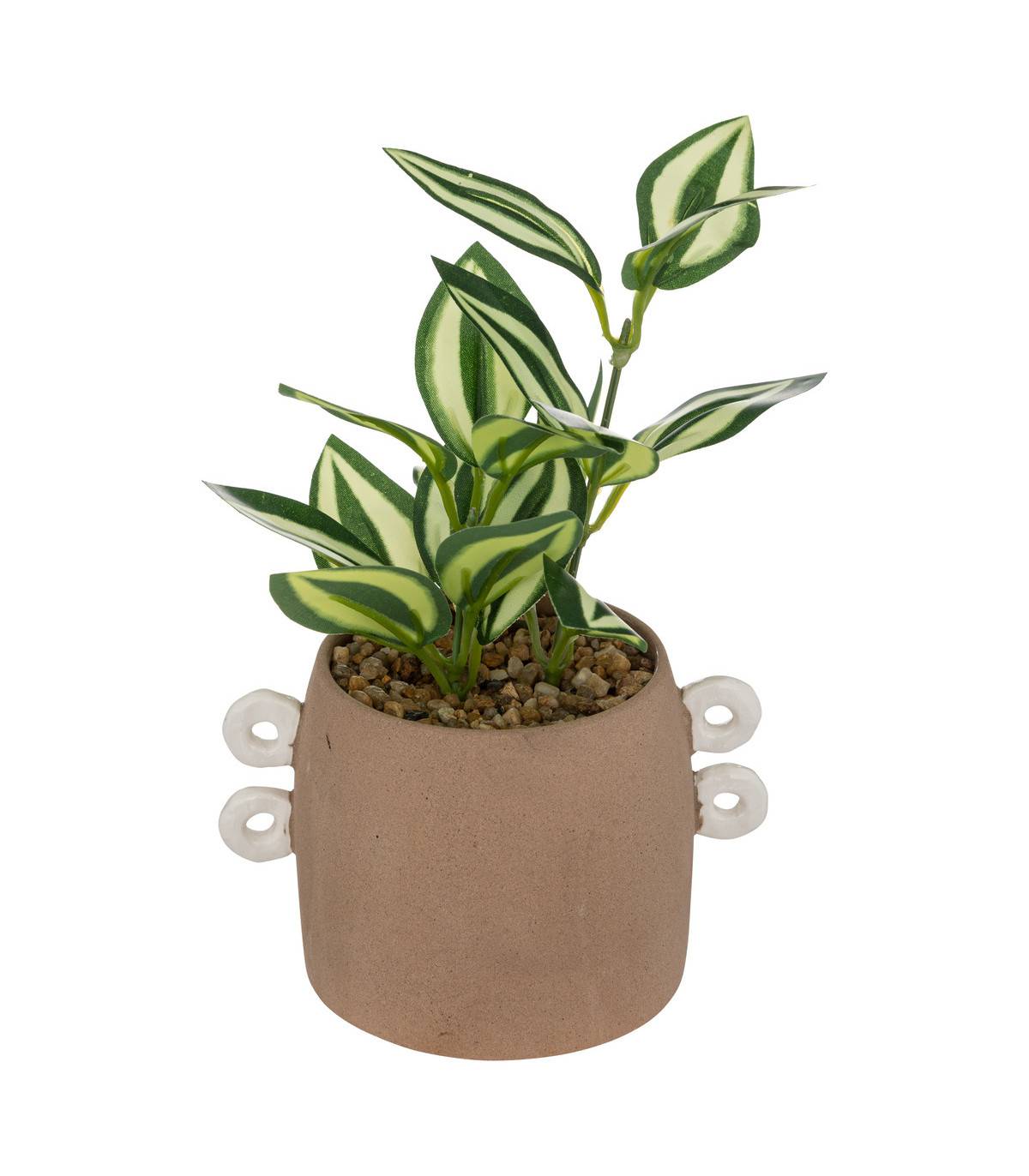Plante artificielle pot en Céramique Cannelle H 21 cm - Imagen 1