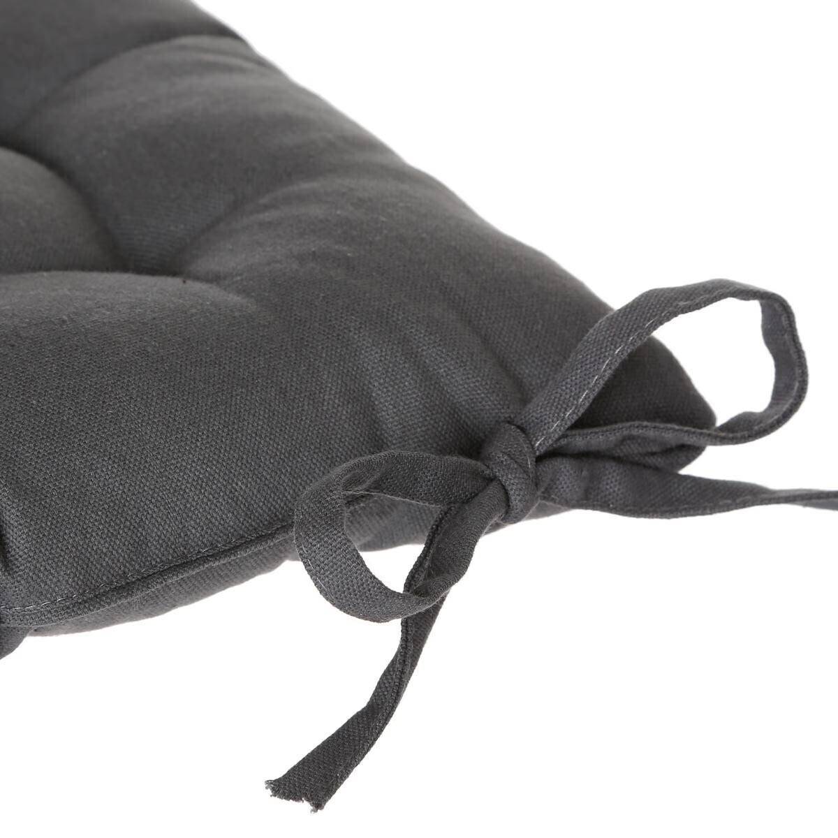Jardideco - Coussin pour chaise de jardin Gris Foncé 38 x 38 cm - Image 3