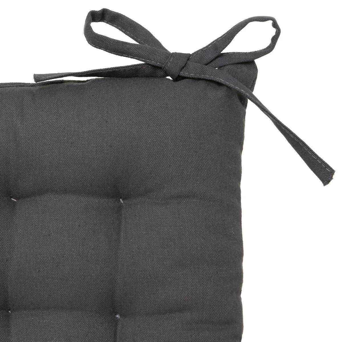 Jardideco - Coussin pour chaise de jardin Gris Foncé 38 x 38 cm - Image 2