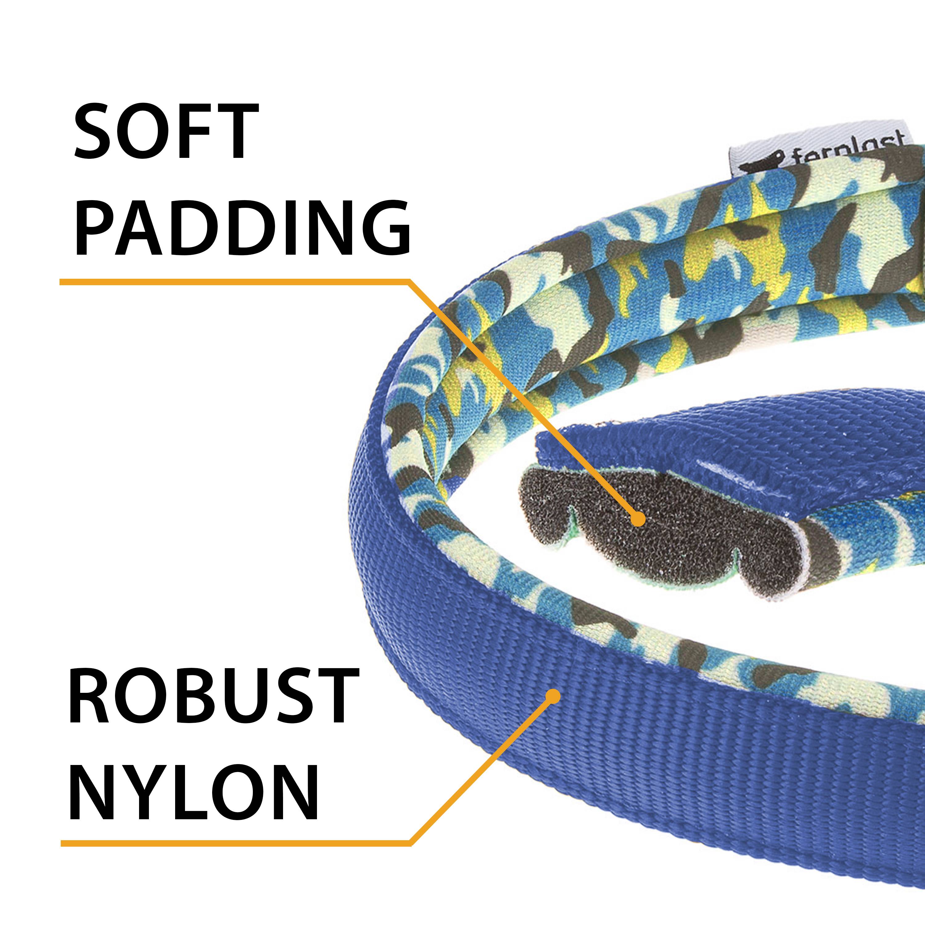 Ferplast - Ferplast laisse pour chien DAYTONA FANTASY, Laisse en nylon pour chien de taille moyenne, 120 cm, avec poignée rembourrée confortable et mousqueton en - Imagen 5