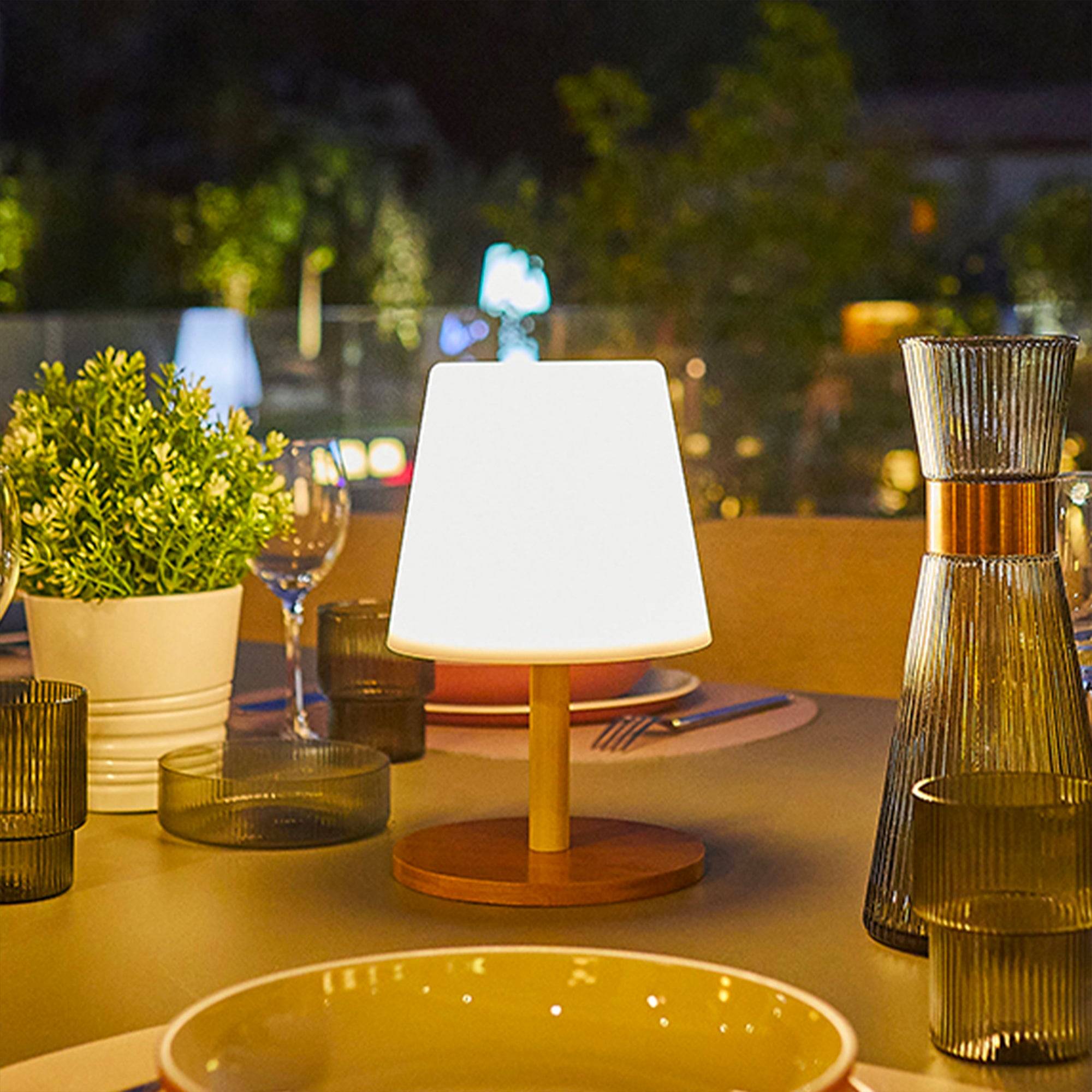 Lumisky - Lampe de table solaire STANDY MINI WOOD SOLAR H25cm - Imagen 2