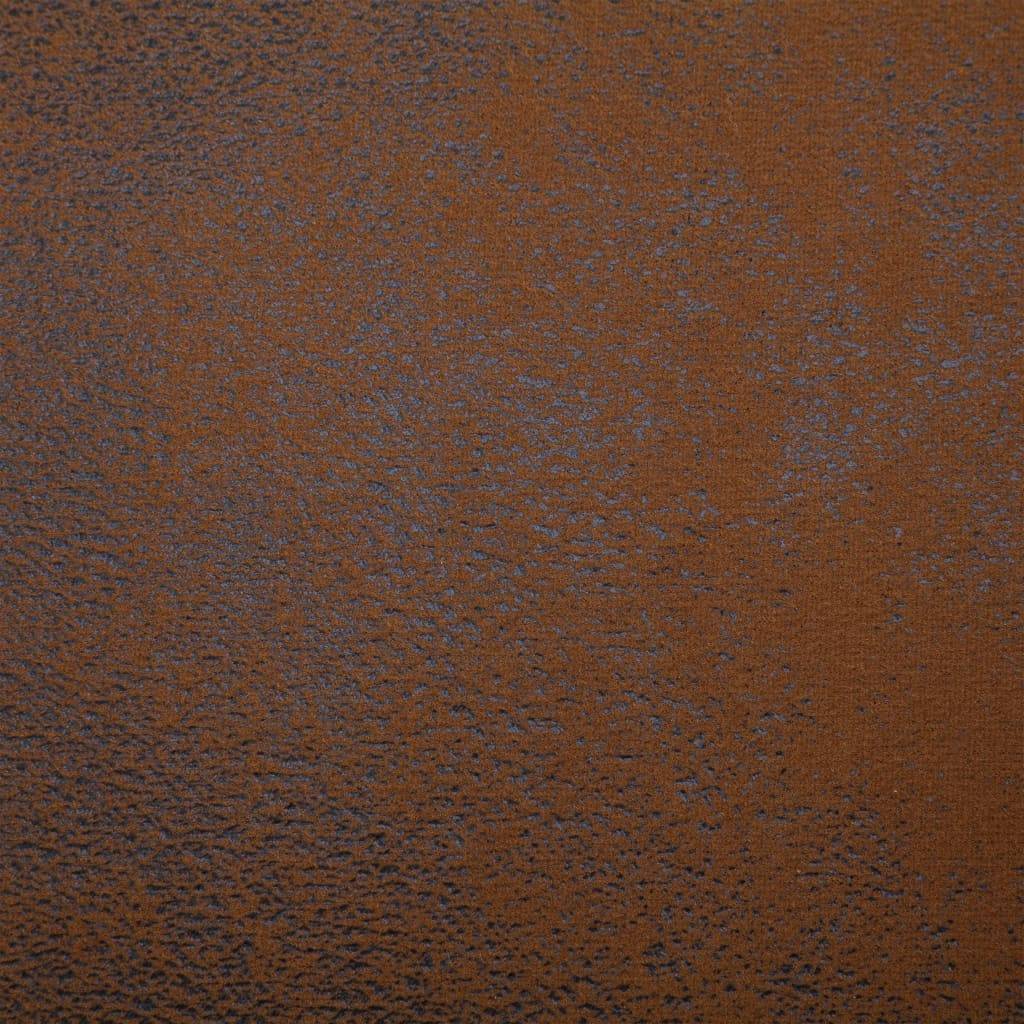 Chaise longue | Transat | Bain de soleil de massage avec oreiller Marron Similicuir daim - Image 9