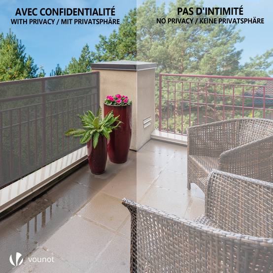 Brise vue occultant en HDPE 90g/m² 1.8x10m avec attaches de fixation g– FR Brise vue occultant en HDPE 90g/m² 1.8x10m avec attaches de fixation g– FR
