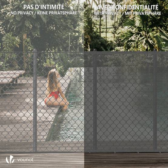 Brise vue occultant en HDPE 90g/m² 1.8x10m avec attaches de fixation g– FR Brise vue occultant en HDPE 90g/m² 1.8x10m avec attaches de fixation g– FR