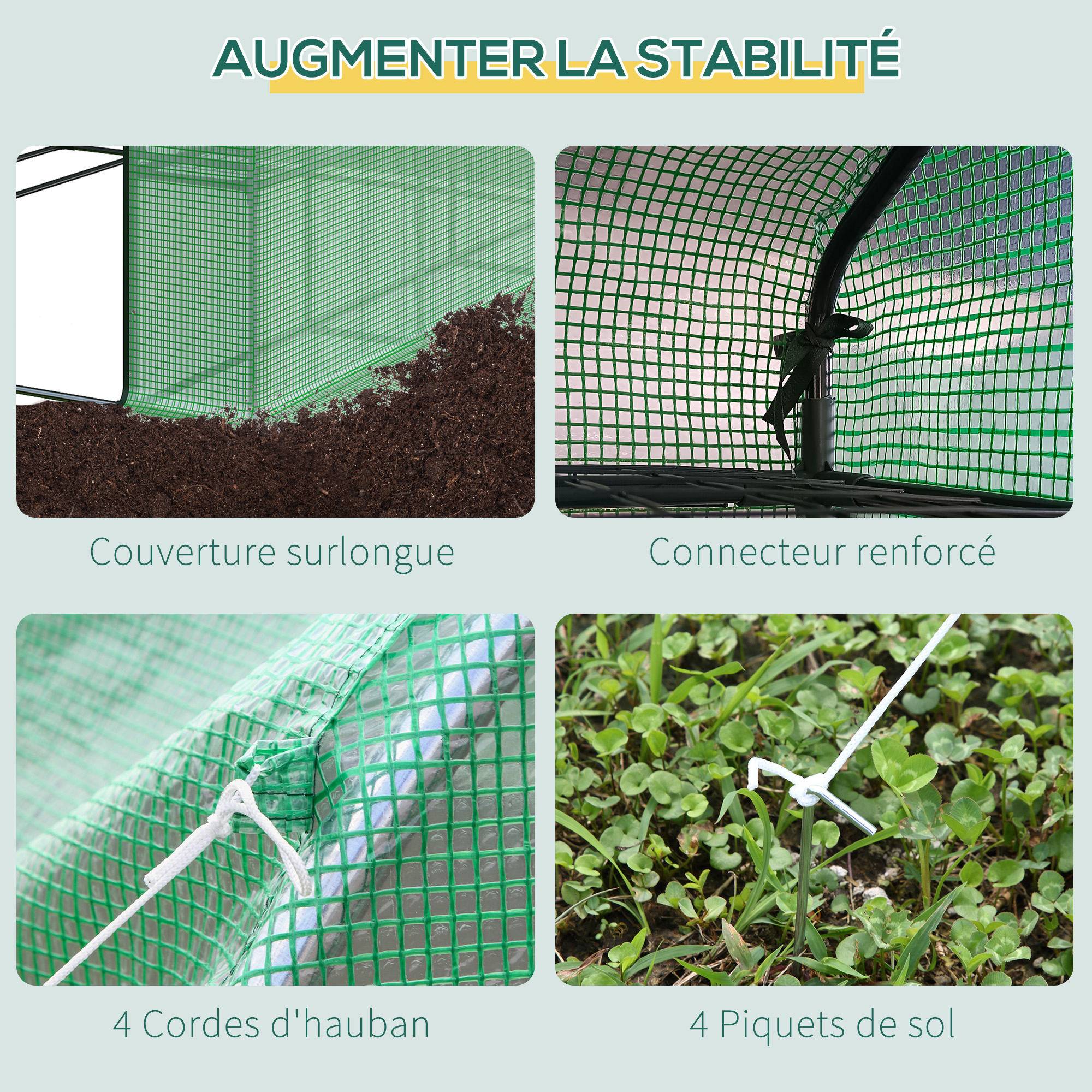 ComfortXL - Serre d'hivernage acier 12 étagères culture plantes légumes porte enroulable 244x180x210cm vert - ComfortXL Outdoor Living - Image 9