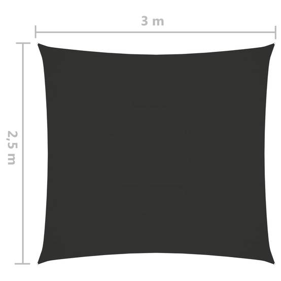 Helloshop26 - Voile toile d'ombrage parasol oxford rectangulaire 2,5 x 3 m anthracite - Imagen 6