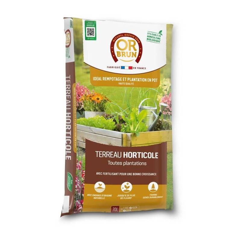 Or Brun - Terreau Horticole - Or Brun - Obrthor70n - 70 L