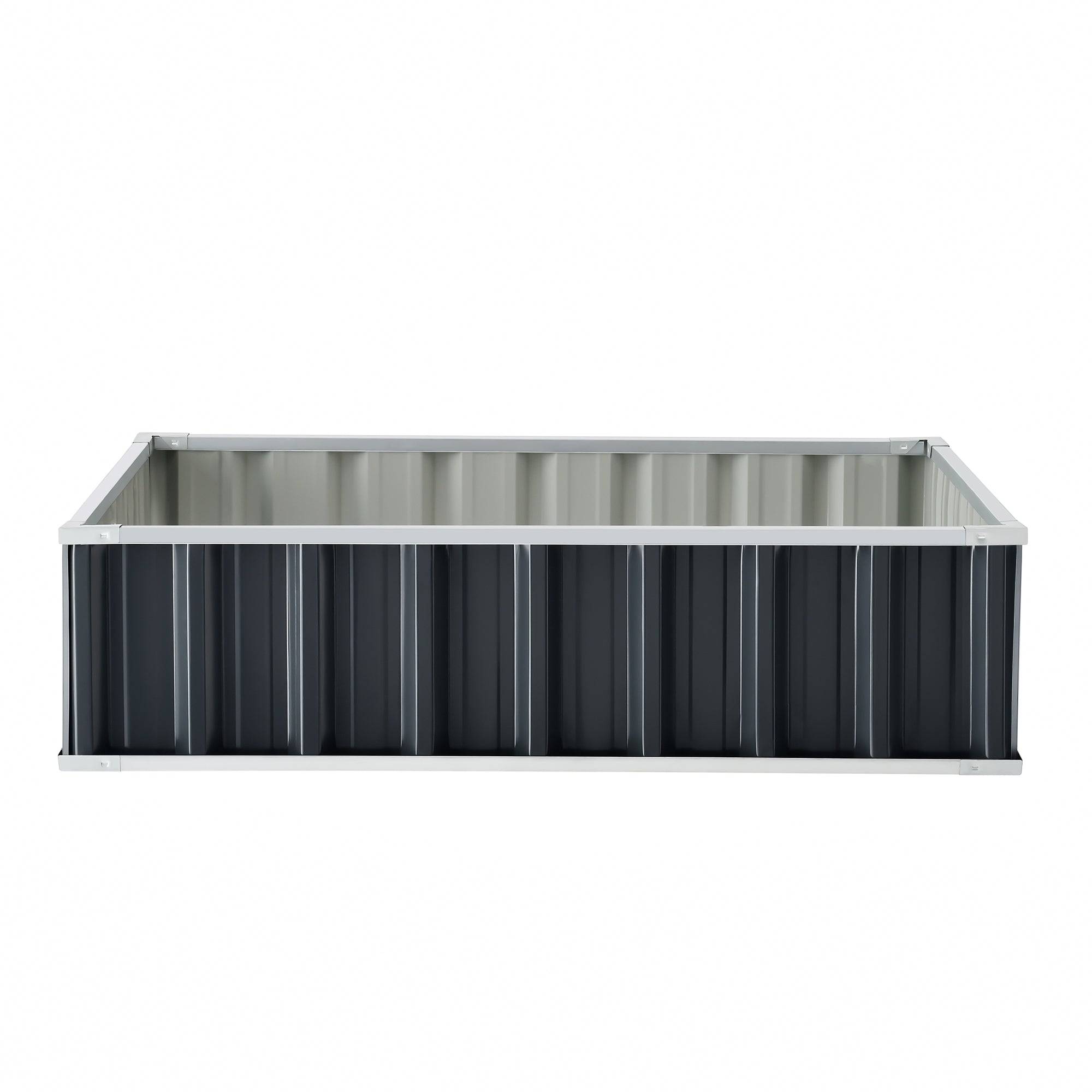 Helloshop26 - Jardinière rectangulaire acier galvanisé 118 x 90 x 30 cm anthracite - Imagen 3