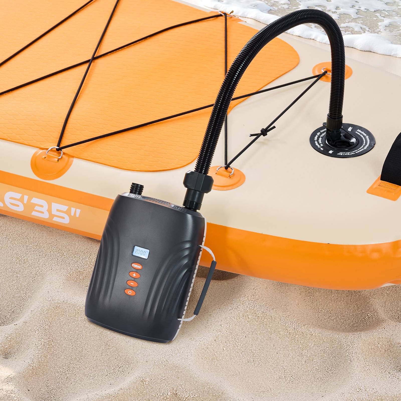 VEVOR Pompe air électrique paddle 20 psi, rechargeable, gonflage/dégonflage, arrêt auto. - Image 8