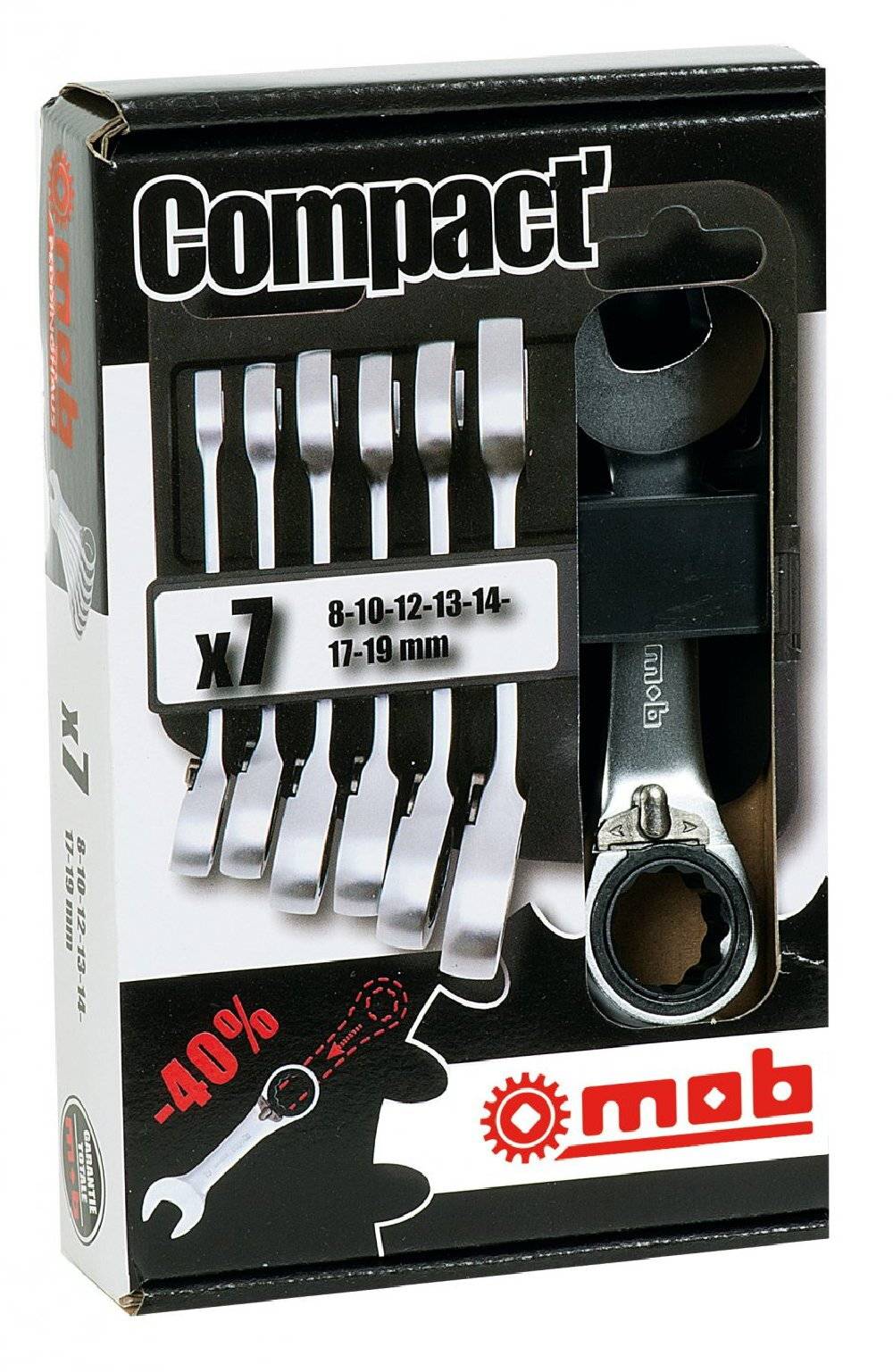 Jeu de clés mixtes à cliquet courtes compact - MOB - Image 2