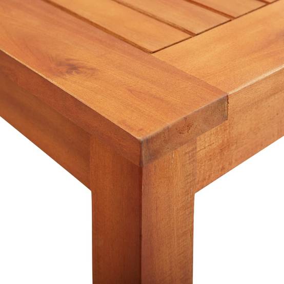 Table de Jardin Carrée 4 Personnes en Bois d'Acacia Massif avec Trou pour Parasol, 88x88 cm – ComfortXL Outdoor Living - Image 3