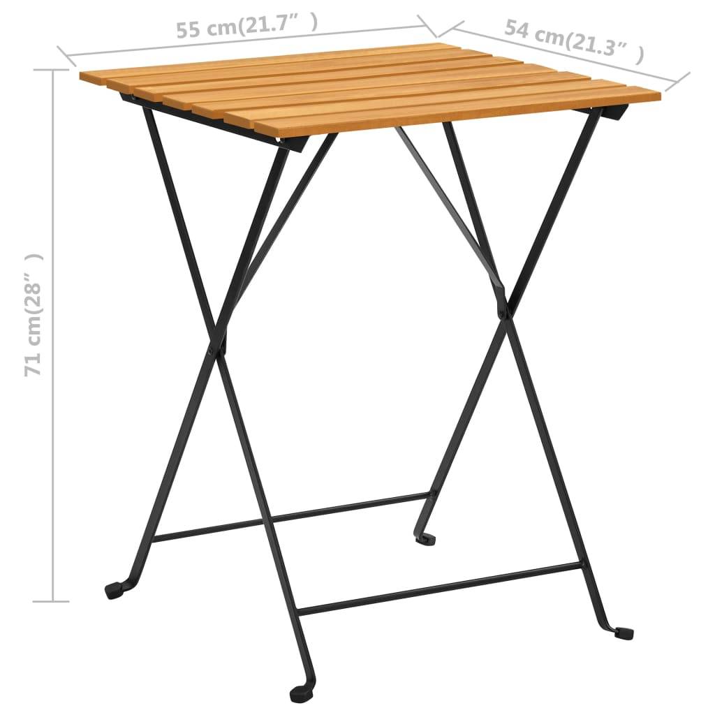 Table de bistro bois d'acacia massif 55 x 54 x 71 cm - PANGIVO - Image 8