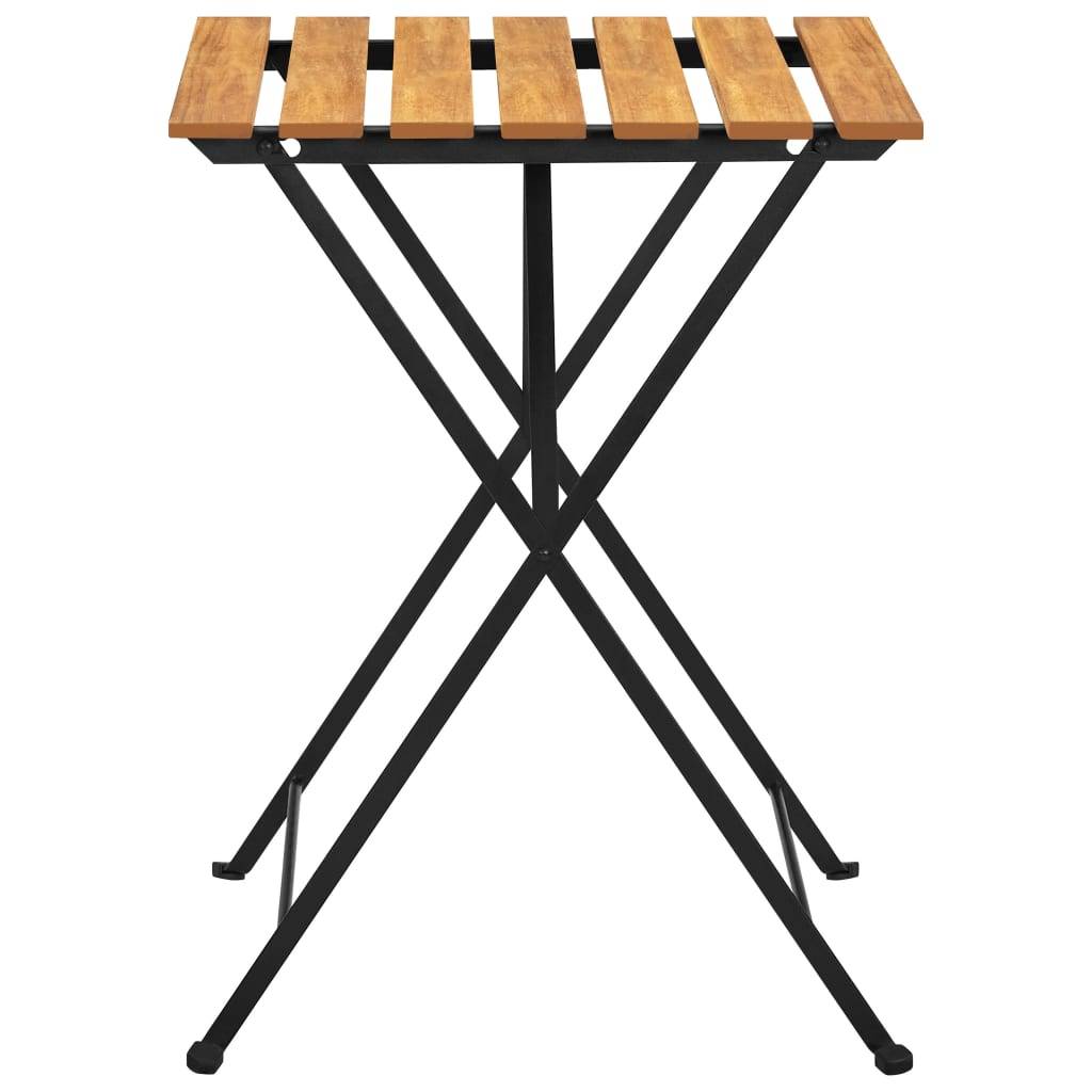 Table de bistro bois d'acacia massif 55 x 54 x 71 cm - PANGIVO - Image 4