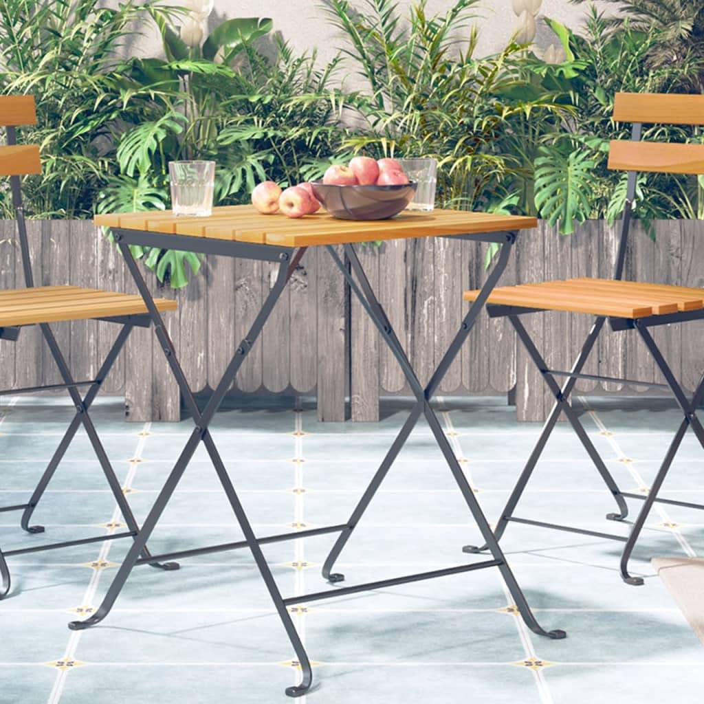 Table de bistro bois d'acacia massif 55 x 54 x 71 cm - PANGIVO - Image 1