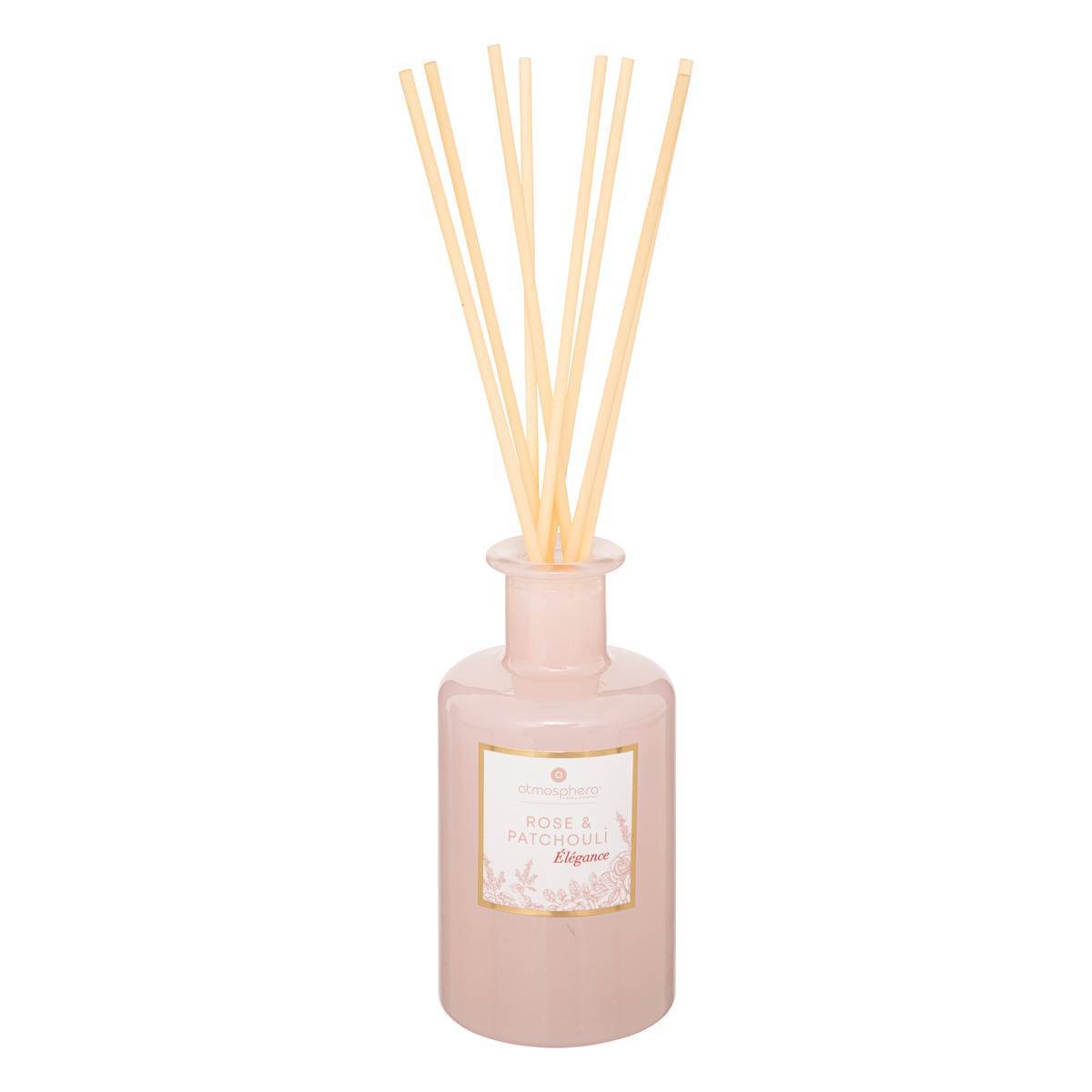Atmosphera - Diffuseur de parfum Maël 200ml verre rose patchouli - Atmosphera Créateur d'intérieur - Imagen 1