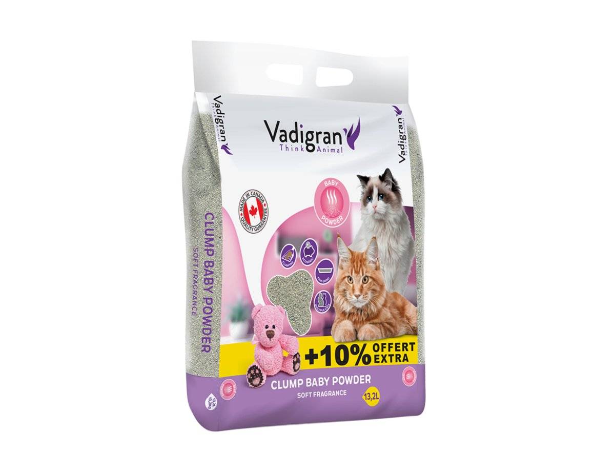 Vadigran - Litière agglomérante bentonite sans poussière 12 kg - VADIGRAN