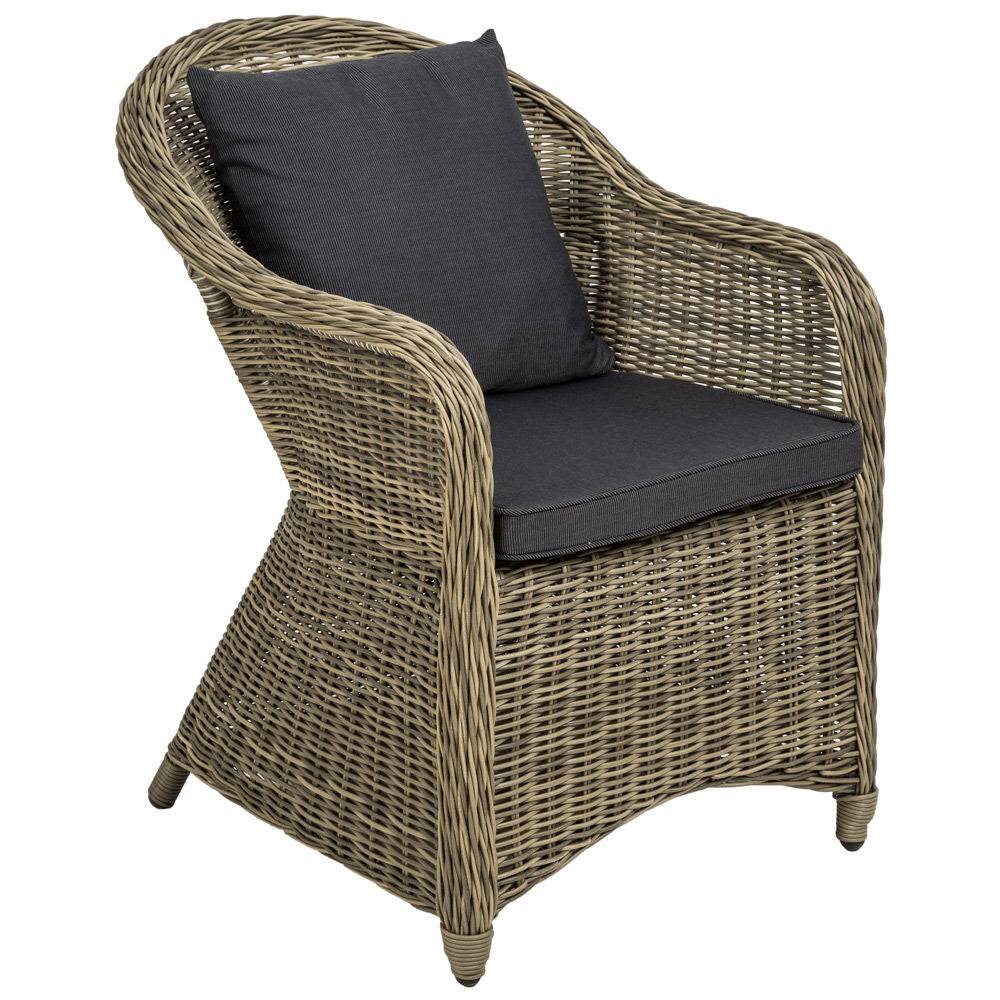 Helloshop26 - Fauteuil de jardin meuble luxe marron naturel - Imagen 1