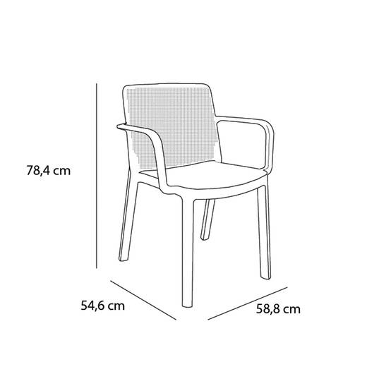 Garbar - Fauteuils Fresh garbar plastique rouge (Lot de 4) - Image 2