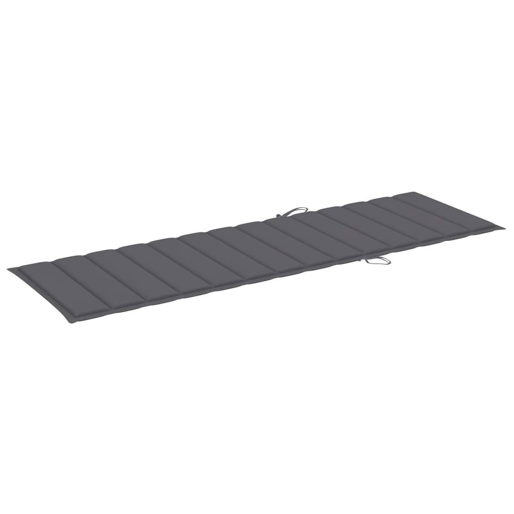 Helloshop26 - Transat chaise longue bain de soleil lit de jardin terrasse meuble d'extérieur double avec coussins anthracite pin imprégné - Imagen 5