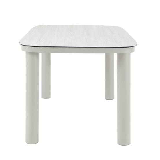 Oviala - Table de jardin structure en aluminium 6 personnes L150x90cm beige Nocera - Oviala - Image 5