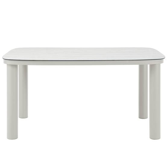 Oviala - Table de jardin structure en aluminium 6 personnes L150x90cm beige Nocera - Oviala - Image 4